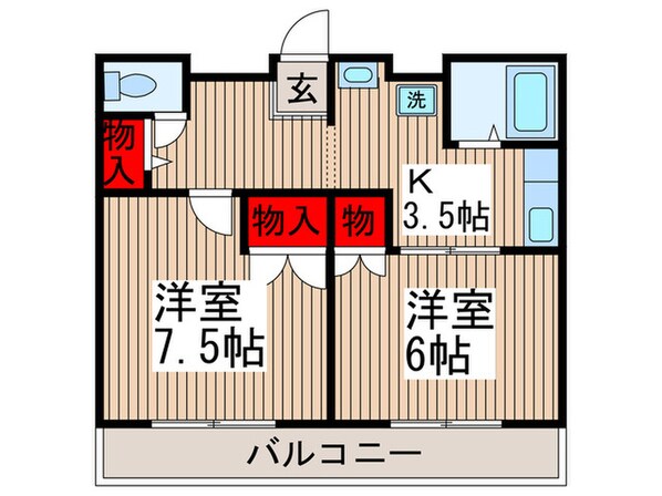 飯塚ハイムの物件間取画像